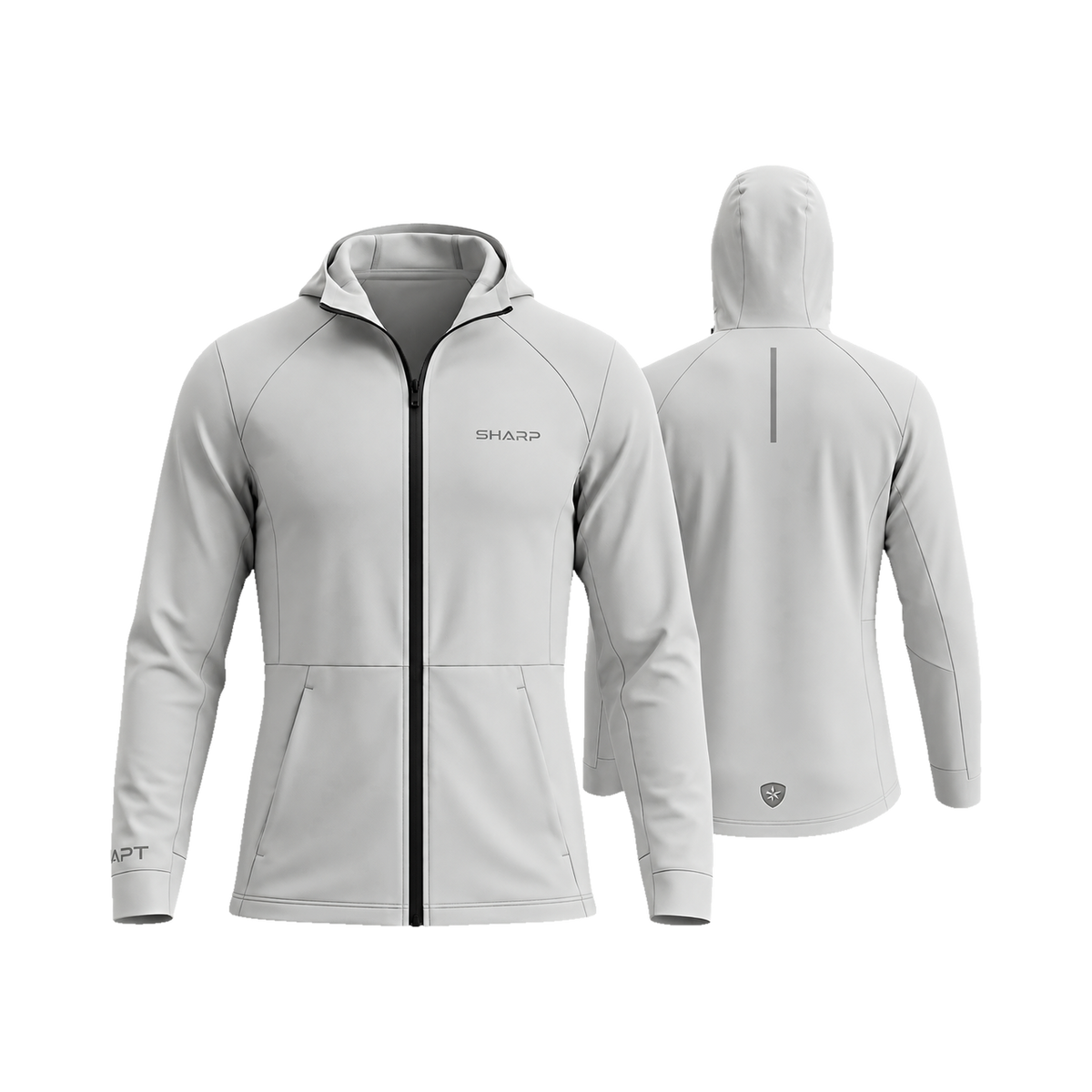Sharp Ultra Fit Track Jacket - Gray — transparent studio view