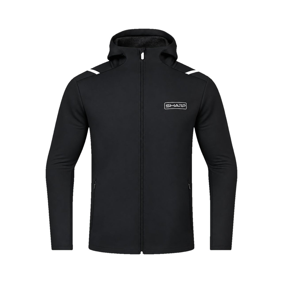 Sharp Athletics Performance Track Suit Jacket - Black — transparent studio view