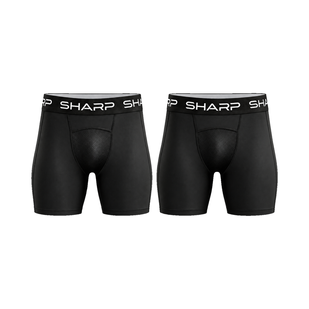 Adult Compression Shorts - Black — transparent studio view