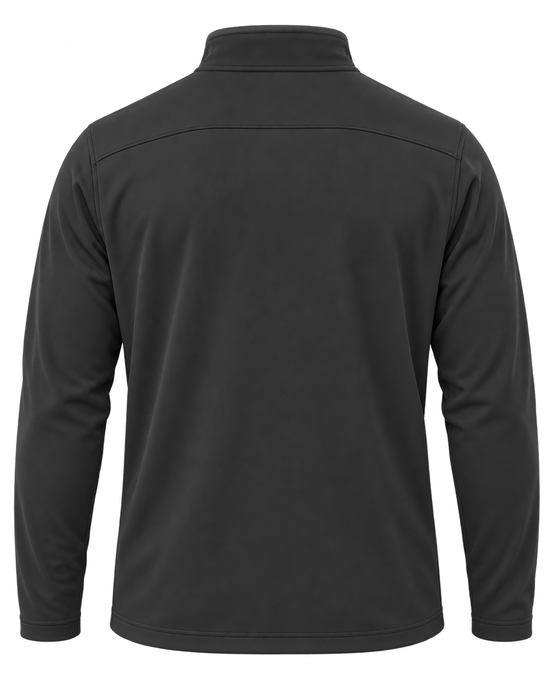 Nicholls Performance Quarter-Zip in charcoal, back view