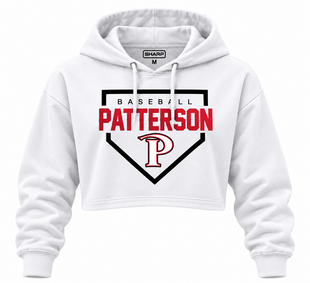 Patterson women's crop hoodie in white