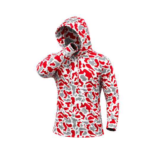 Strike Camo Performance Hoodie — Blaze dab pose — transparent square