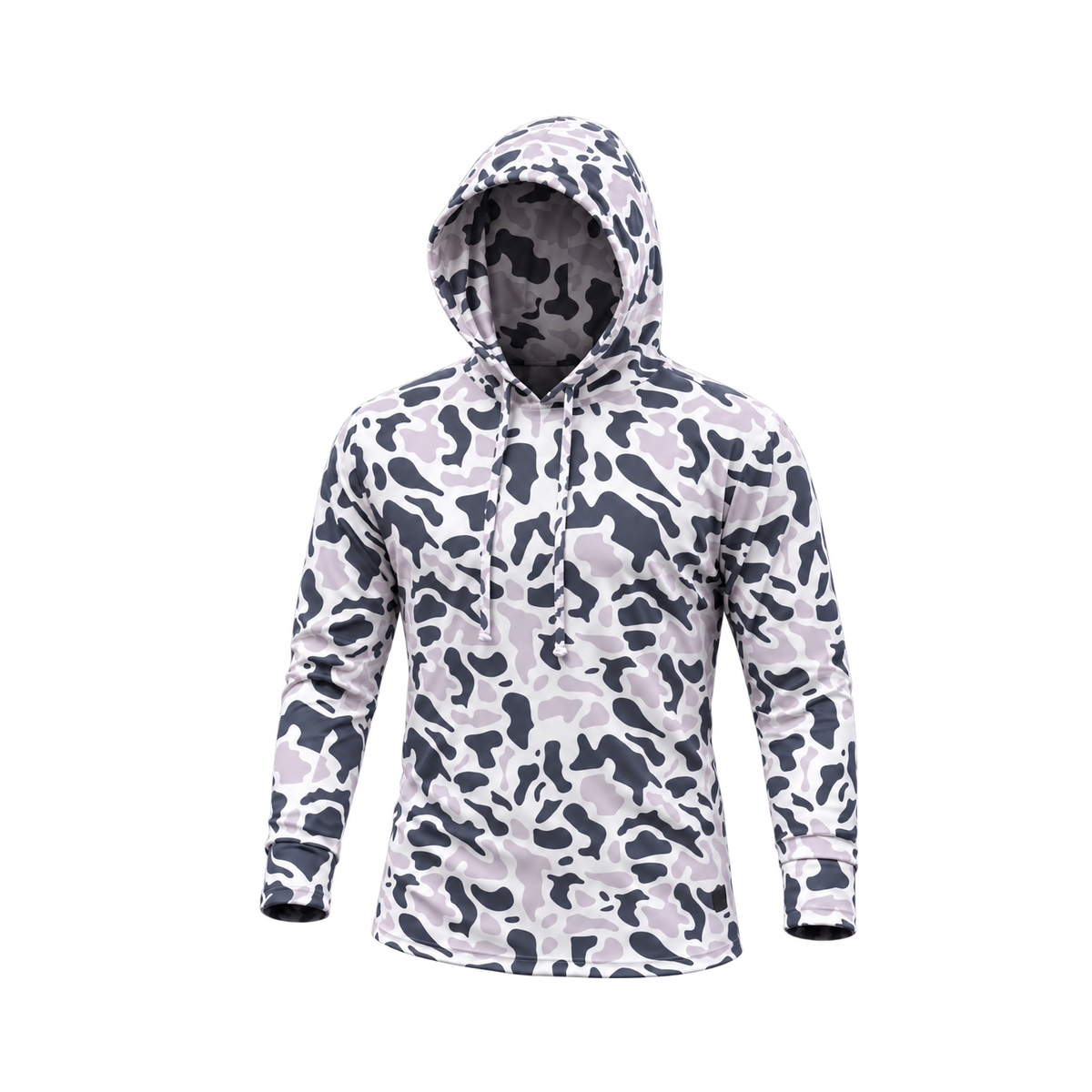 Strike Camo Performance Hoodie — Phantom front — transparent square