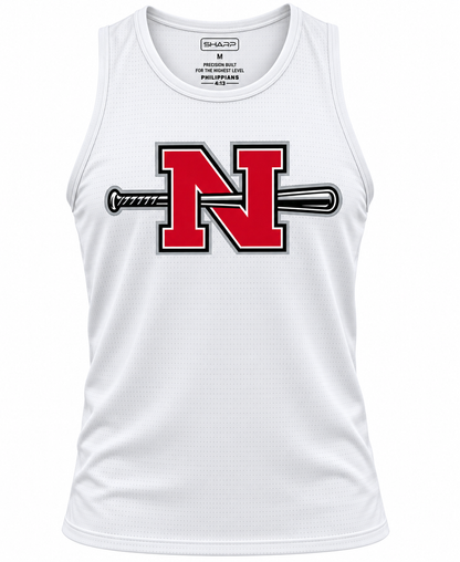 White Baseball Performance Tank