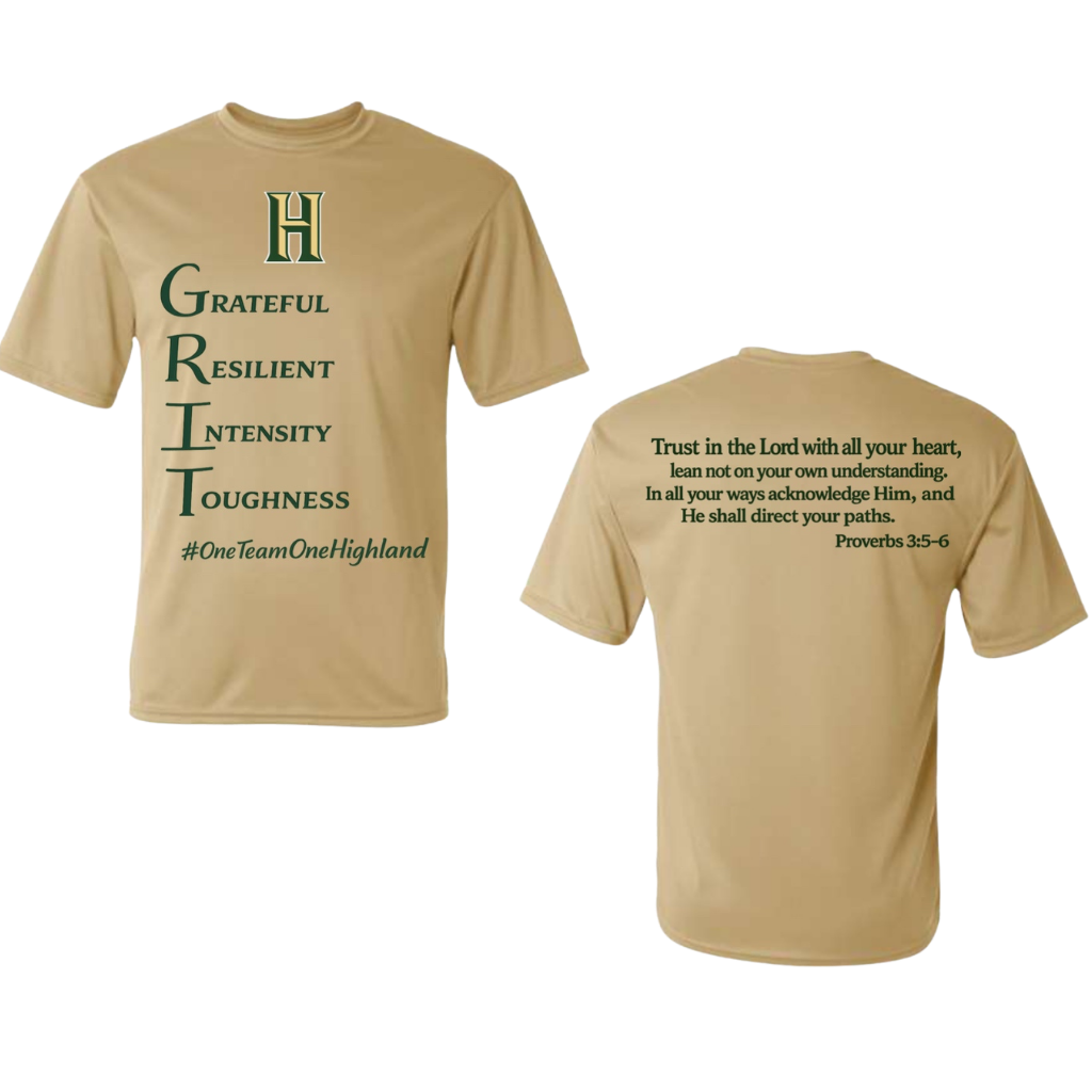 Highland Baptist Practice Shirt - Gold