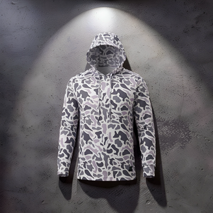 Ultra Fit Performance Gray & Light Gray Camo Hoodie