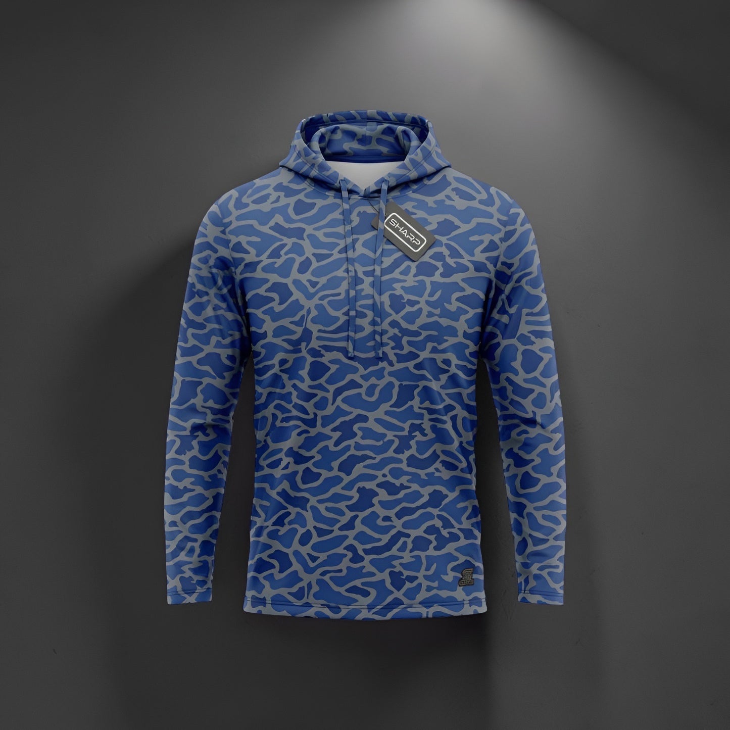 Ultra Fit Performance Navy Blue & Gray  Camo Hoodie