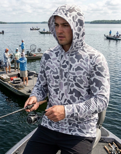 Ultra Fit Performance Gray & Light Gray Camo Hoodie