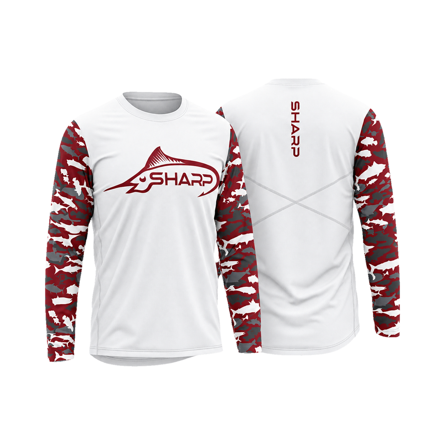 Burgundy No Hood Fishing Shirt