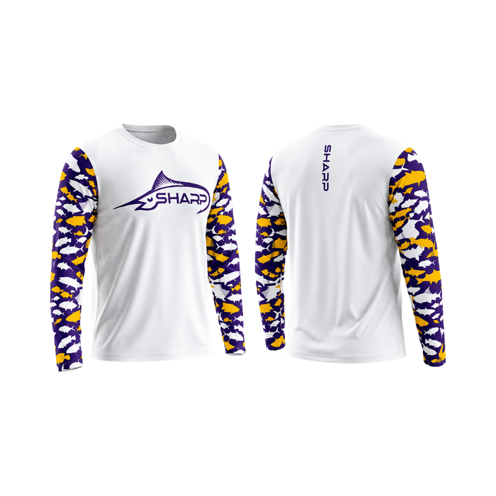 Purple & Gold Fishing Shirt