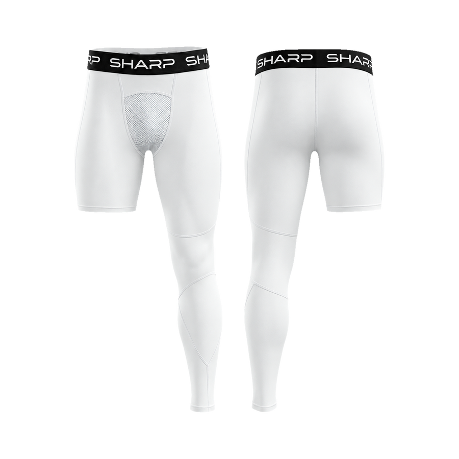 Adult 1 Leg Compression Pants - White