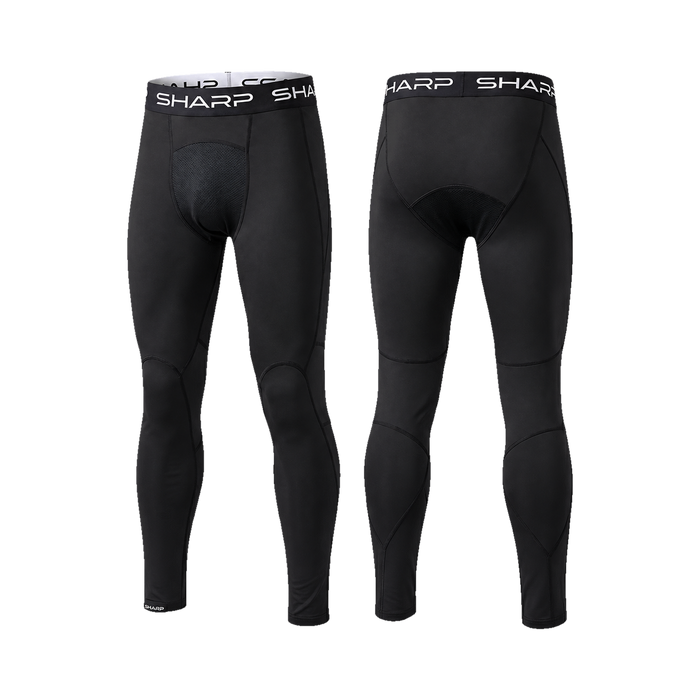 Youth Full Leg Compression Pants - Black
