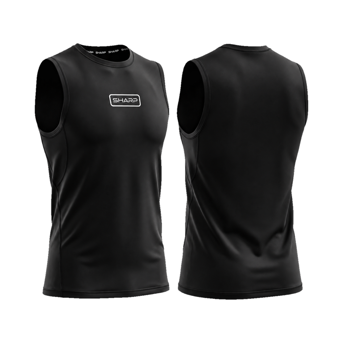 Youth Sleeveless Compression Shirt - Black