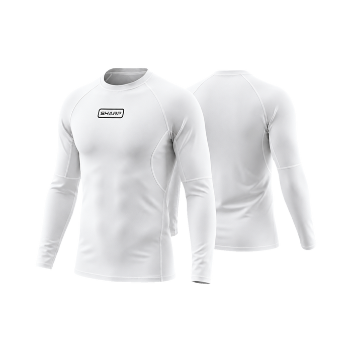Youth Long Sleeve Compression Shirt - White