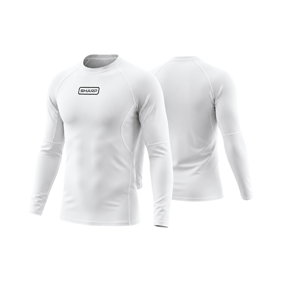 Adult Long Sleeve Compression Shirt - White