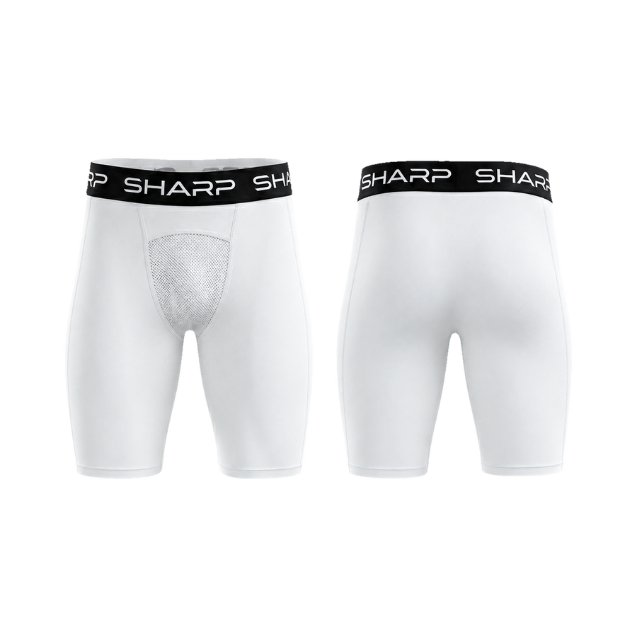 Adult Compression Shorts - White