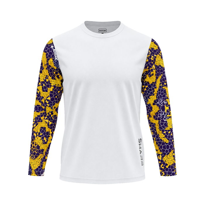 Purple & Gold Camo Shirt With Zip Pockets