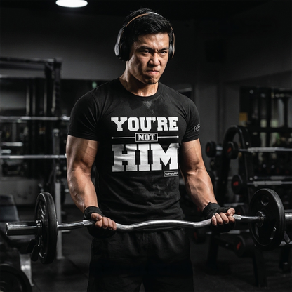 You're Not Him Black With White T-Shirt- Youth