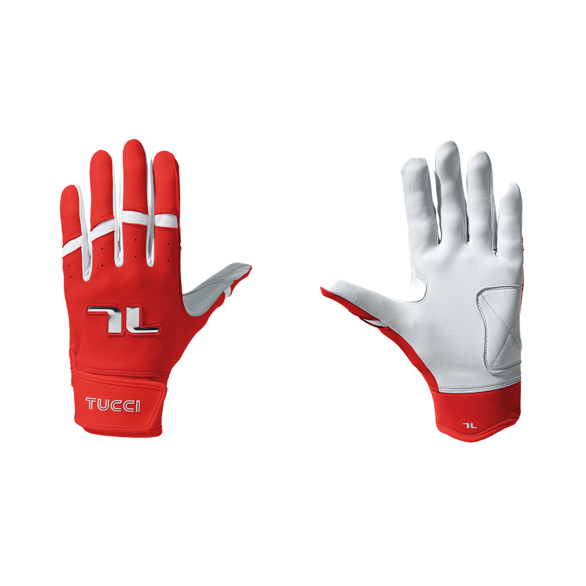 TUCCI Team Batting Gloves - Scarlet - paired view
