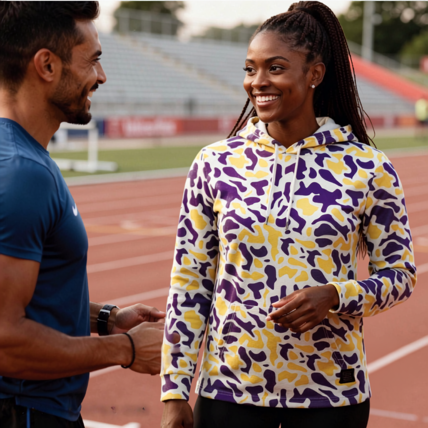 Ultra Fit Performance Purple & Gold Camo Hoodie
