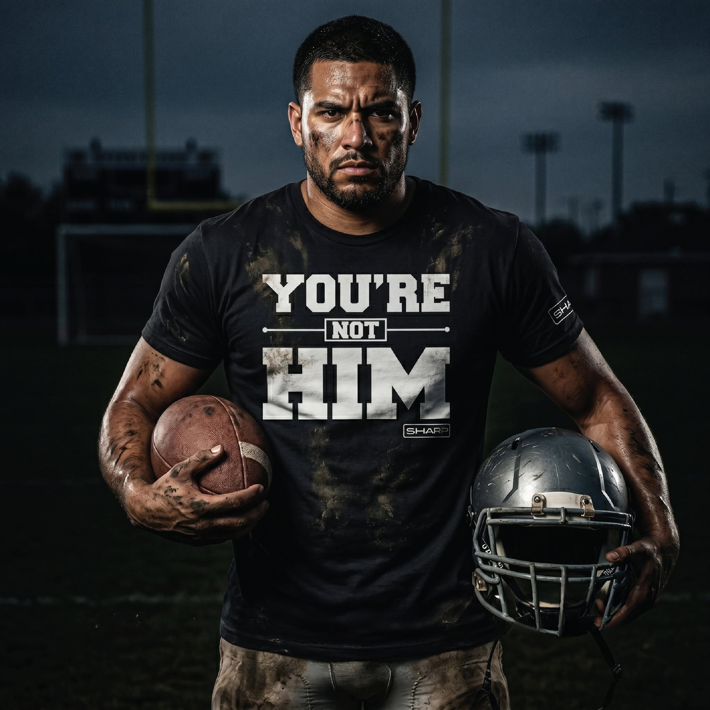 You're Not Him Black With White T-Shirt - Adult