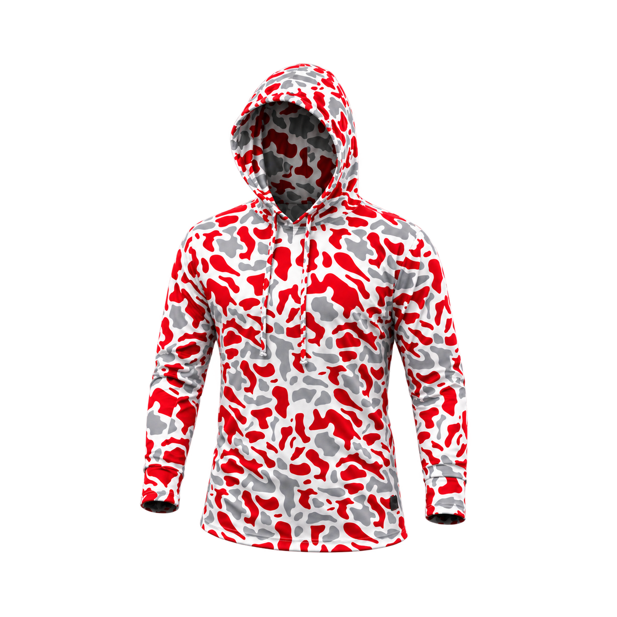 Strike Camo Performance Hoodie — Blaze front — transparent square