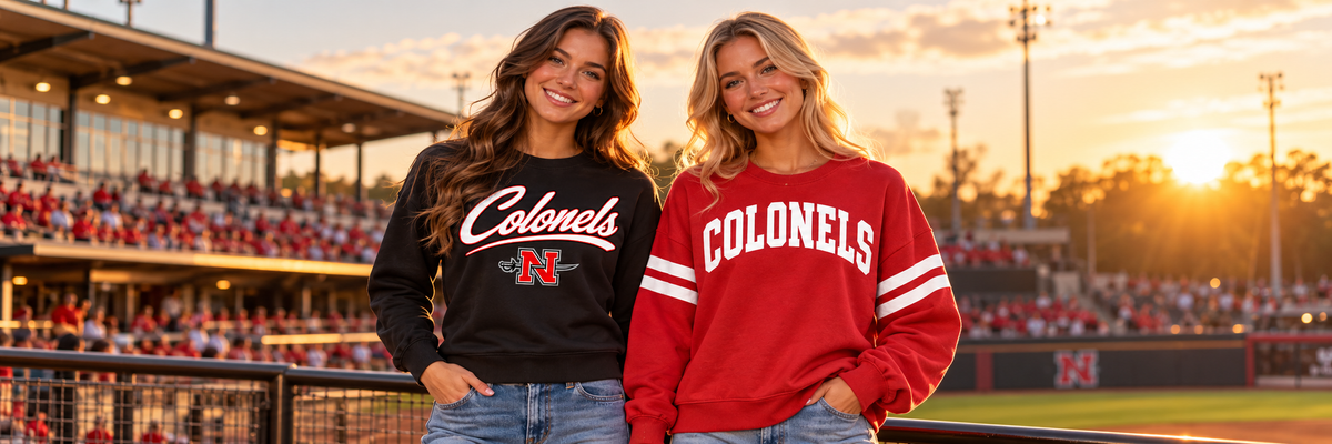 Women's Nicholls Colonels Polycotton Crewneck Sweatshirt