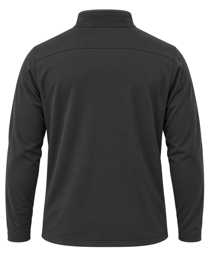 Nicholls Performance Quarter-Zip in charcoal, back view
