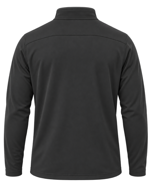 Nicholls Performance Quarter-Zip in charcoal, back view