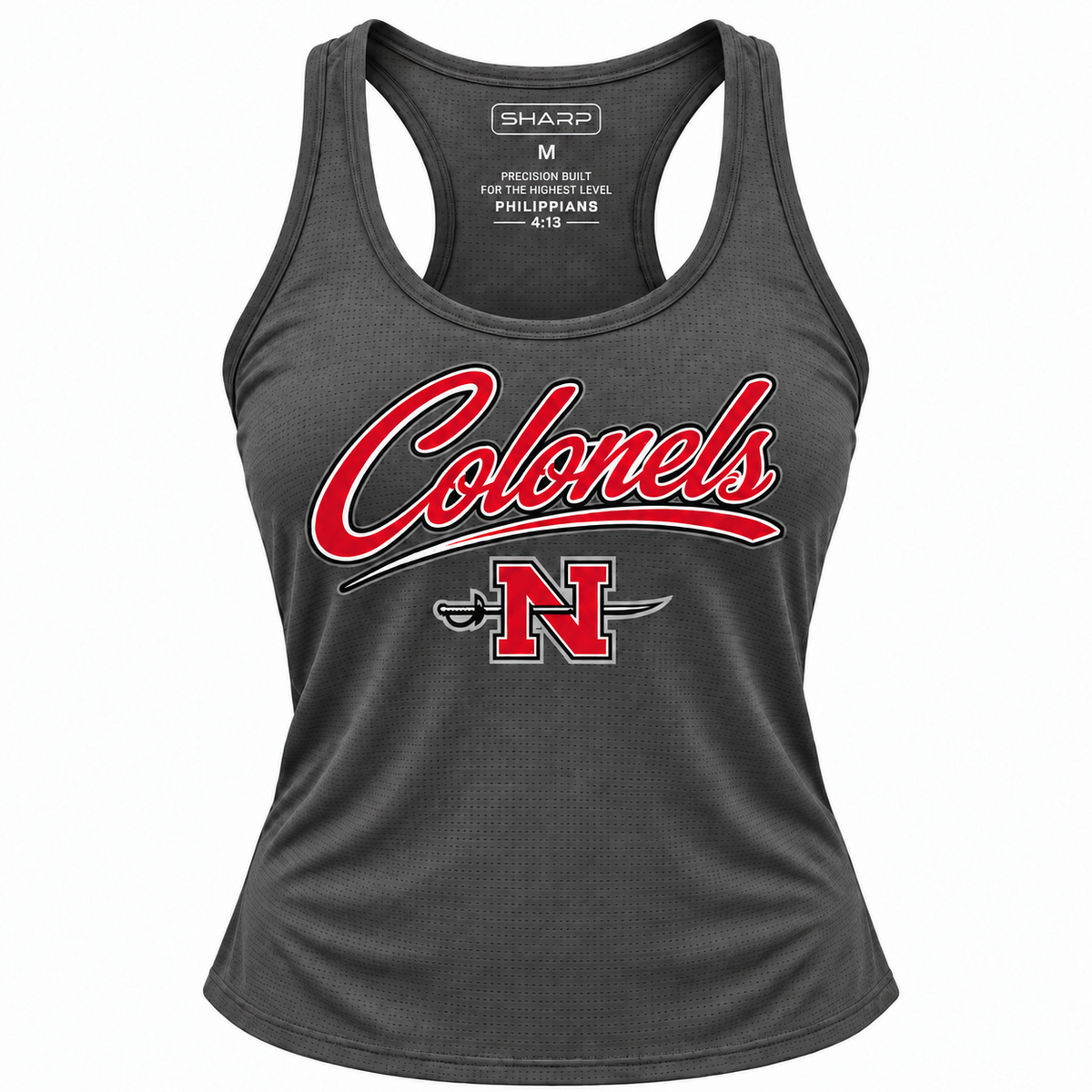 Nicholls women's Colonels performance tank in black