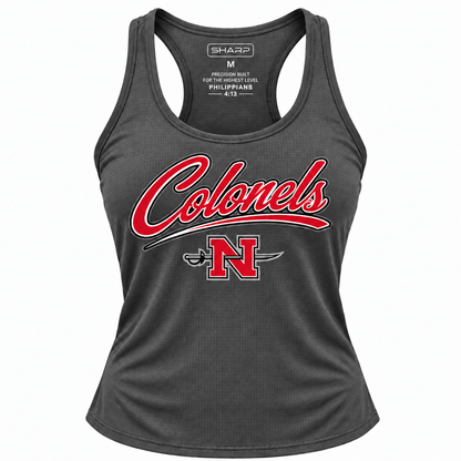 Nicholls women's Colonels performance tank in black