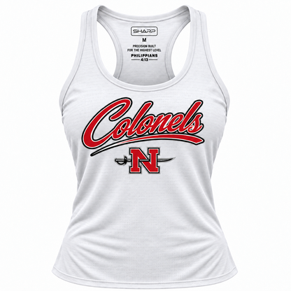 Nicholls women's Colonels performance tank in white