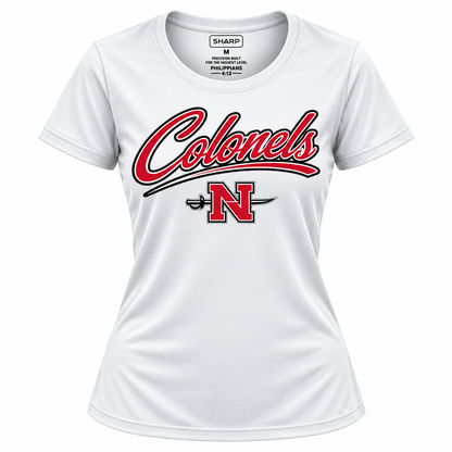 Nicholls women's Colonels performance tee in white