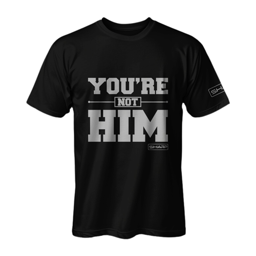 You're Not Him Black With Gray T-Shirt - Youth