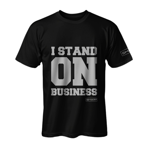 I Stand on Business Black with Gray  T-Shirt - Youth