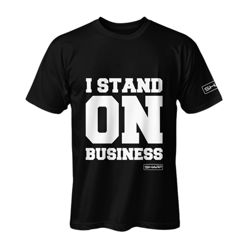 I Stand on Business Black with White T-Shirt - Youth