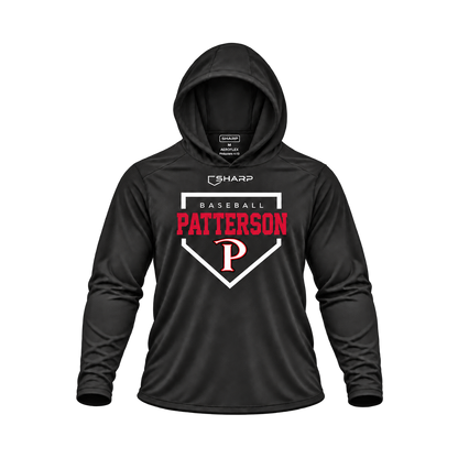 patterson areoflex homeplate black long sleeve front — transparent product view