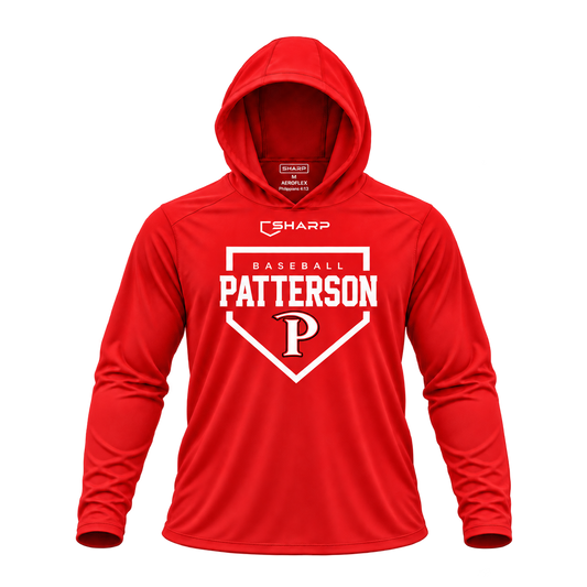 patterson areoflex homeplate red long sleeve front — transparent product view