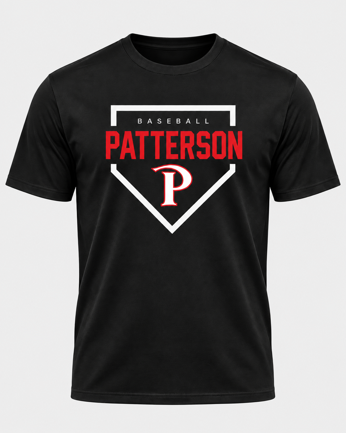 Patterson baseball performance tee in black