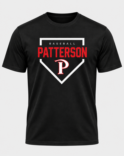 Patterson baseball performance tee in black
