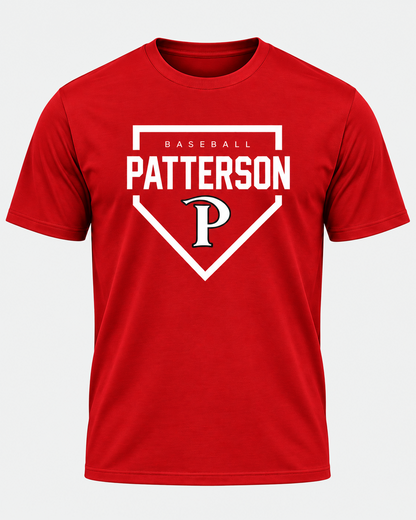 Patterson baseball performance tee in red