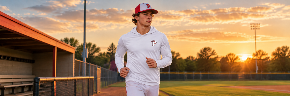Patterson Crest Long-Sleeve Hooded Performance Shirt