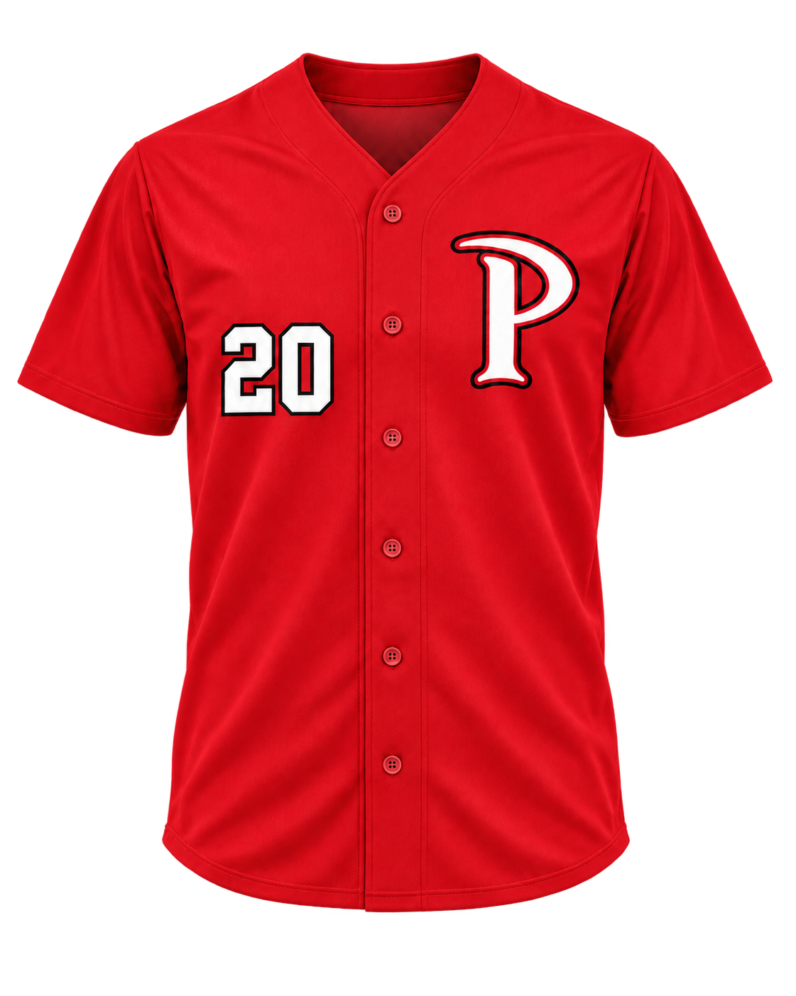 Patterson customizable fan jersey in red front view