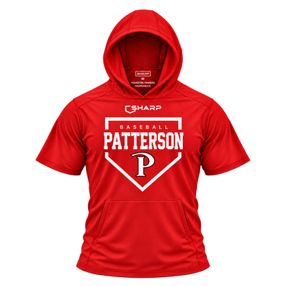 patterson homeplate red short sleeve front — transparent product view