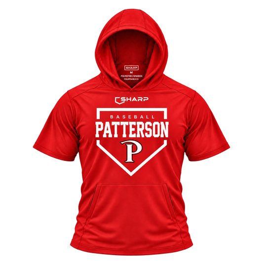patterson homeplate red short sleeve front — transparent product view