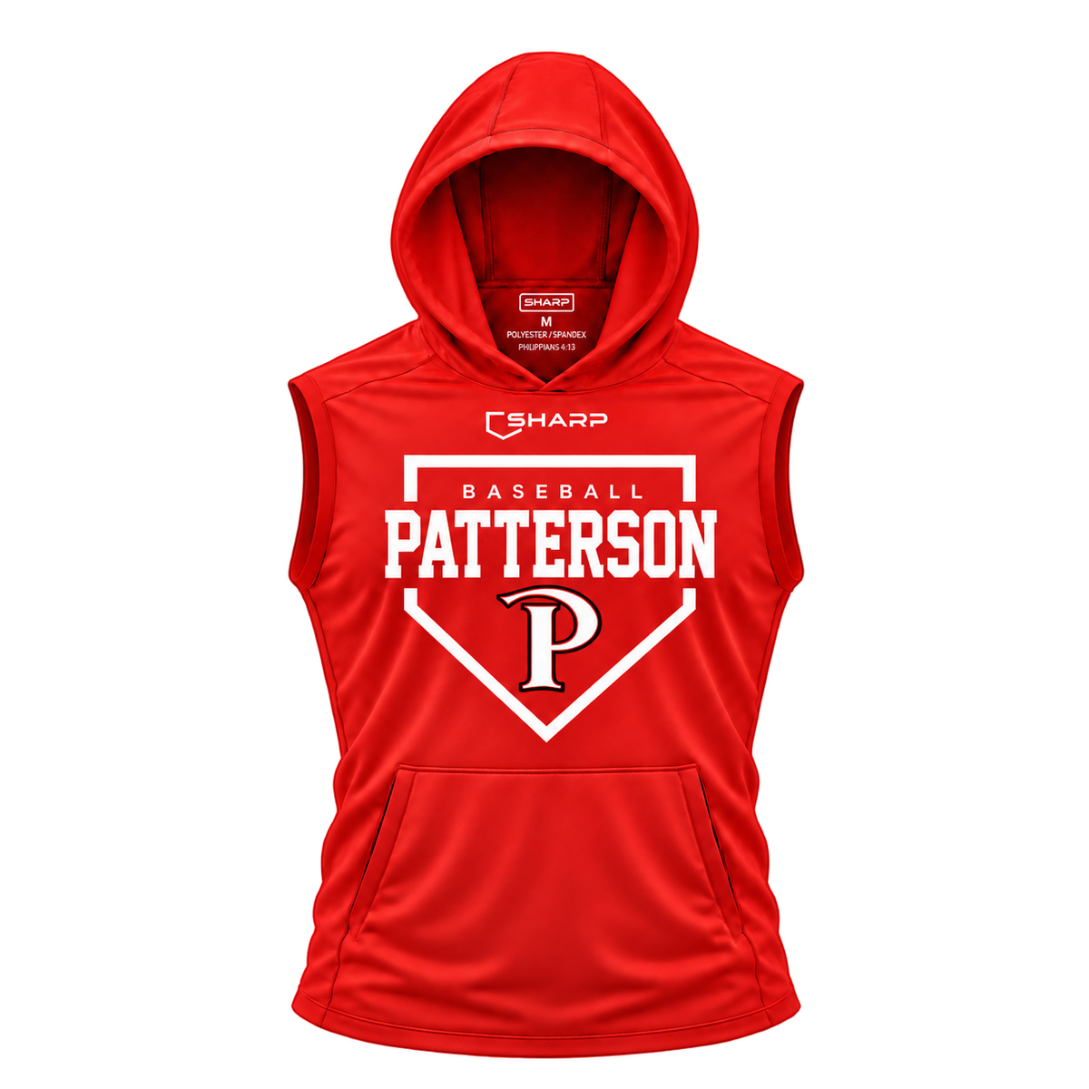 patterson homeplate red sleeveless front — transparent product view