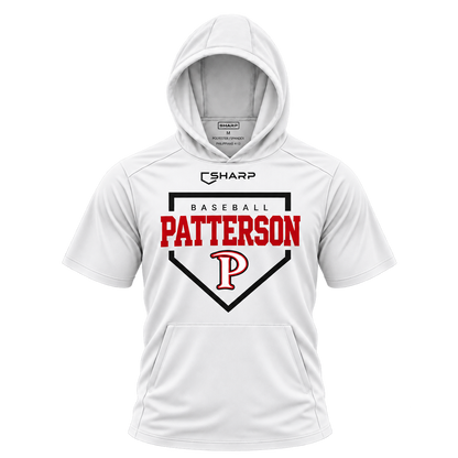 patterson homeplate white short sleeve front — transparent product view