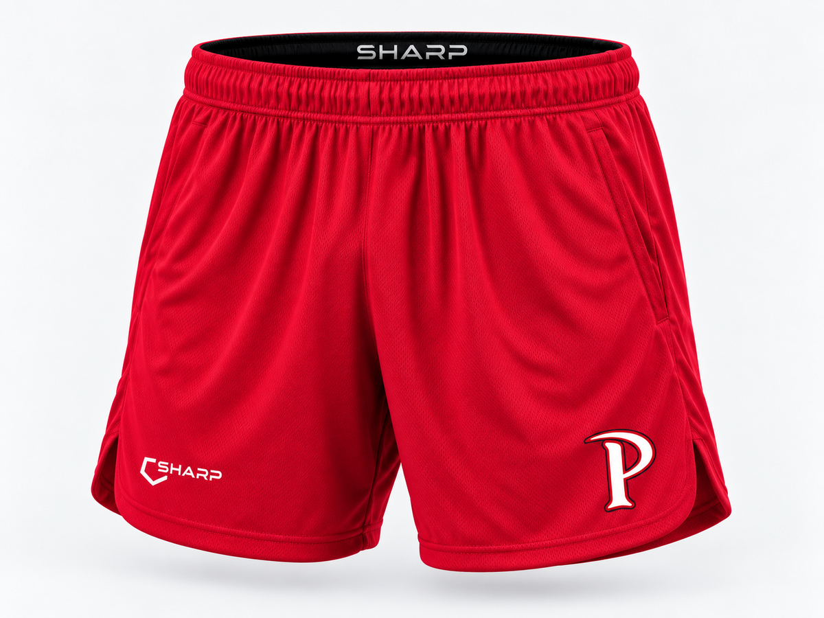 Patterson men's performance shorts in red