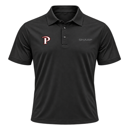 Patterson Performance Polo 1.0 in Black — transparent front view