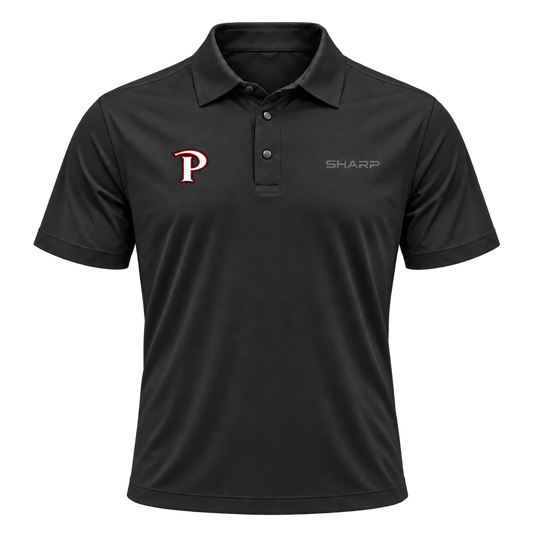 Patterson Performance Polo 1.0 in Black — transparent front view